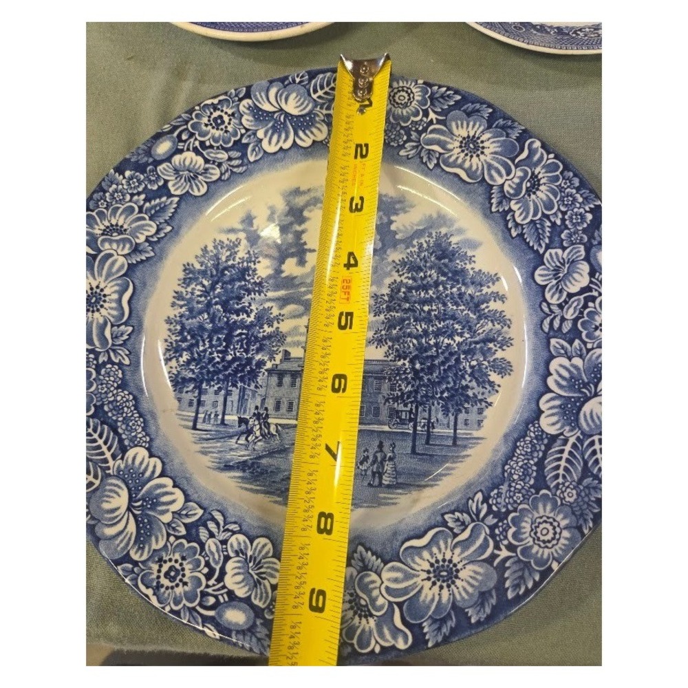 Liberty Blue Independence Hall Dinner Plate Staffordshire Ironstone England 10" - Picture 3 of 3